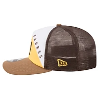 Men's New Era White/Brown San Diego Padres Retro Cut 19TWENTY Adjustable Trucker Hat