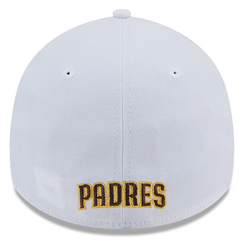Casquette 39THIRTY Flex blanche des San Diego Padres de New Era pour homme