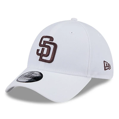Casquette 39THIRTY Flex blanche des San Diego Padres de New Era pour homme