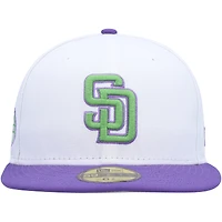 Casquette ajustée 59FIFTY avec écusson latéral San Diego Padres New Era pour homme, blanc