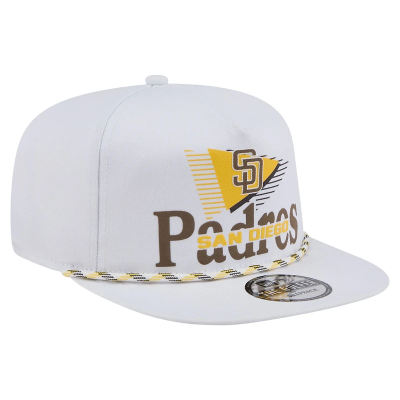 Men's New Era White San Diego Padres Collide Golfer Snapback Hat