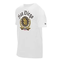 Men's New Era  White San Diego Padres Fleur Domestic T-Shirt