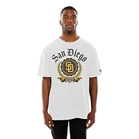 T-shirt New Era blanc San Diego Padres Fleur Domestic pour homme