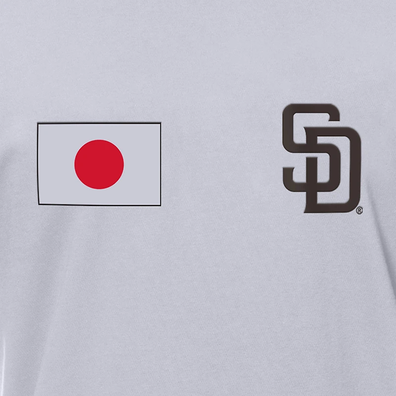 T-shirt New Era blanc pour homme avec drapeau japonais des Padres de San Diego