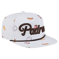 Casquette ajustable New Era blanche San Diego Padres Team Cheer Rope 19TWENTY pour homme