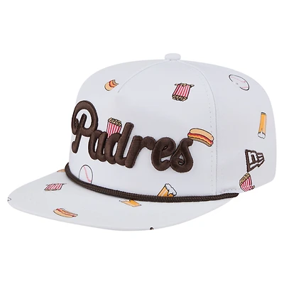 Casquette ajustable New Era blanche San Diego Padres Team Cheer Rope 19TWENTY pour homme