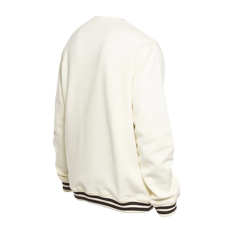 Sweat-shirt rétro New Era blanc pour homme