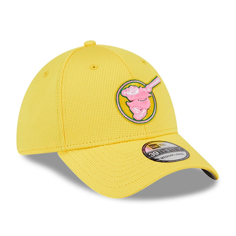 Casquette d'entraînement au bâton City Connect 39THIRTY Flex jaune New Era pour homme, Padres de San Diego