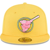 Casquette d'entraînement au bâton New Era 59FIFTY jaune City Connect des Padres de San Diego pour homme
