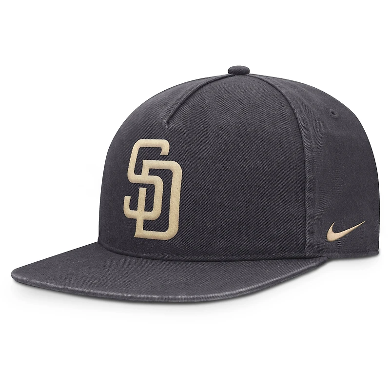 Casquette ajustable Nike Monotone Pro Anthracite des Padres de San Diego pour homme
