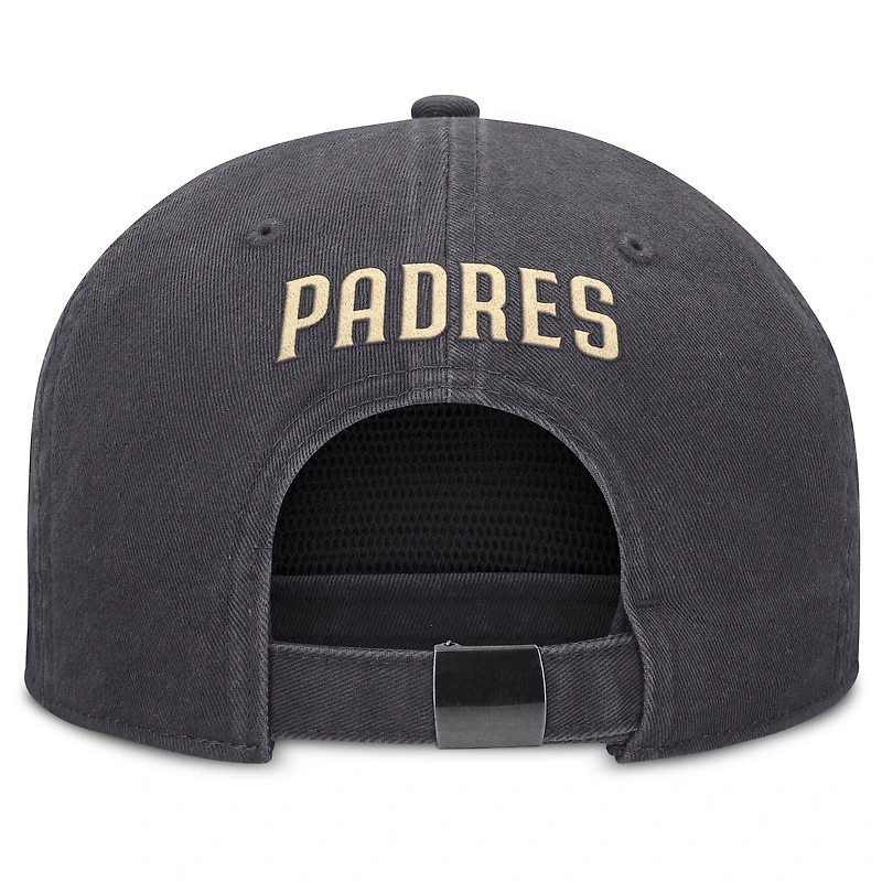 Casquette ajustable Nike Monotone Pro Anthracite des Padres de San Diego pour homme