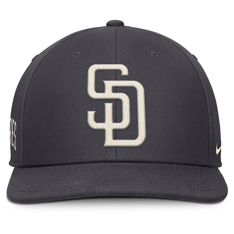 Casquette Snapback Nike Anthracite San Diego Padres Statement Pro pour homme