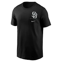 T-shirt Nike noir pour homme avec logo des Padres de San Diego