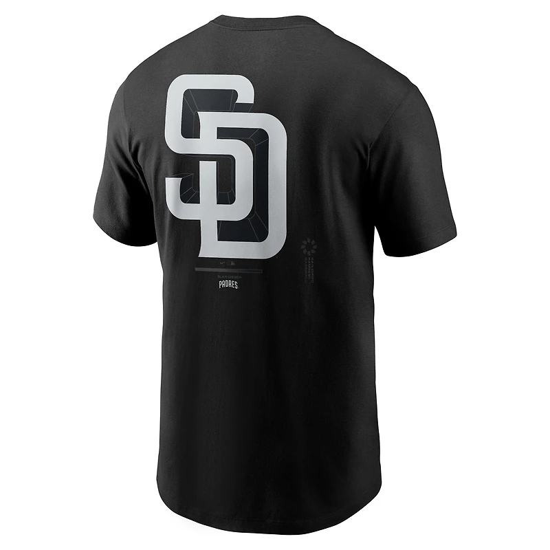 T-shirt Nike noir pour homme avec logo des Padres de San Diego