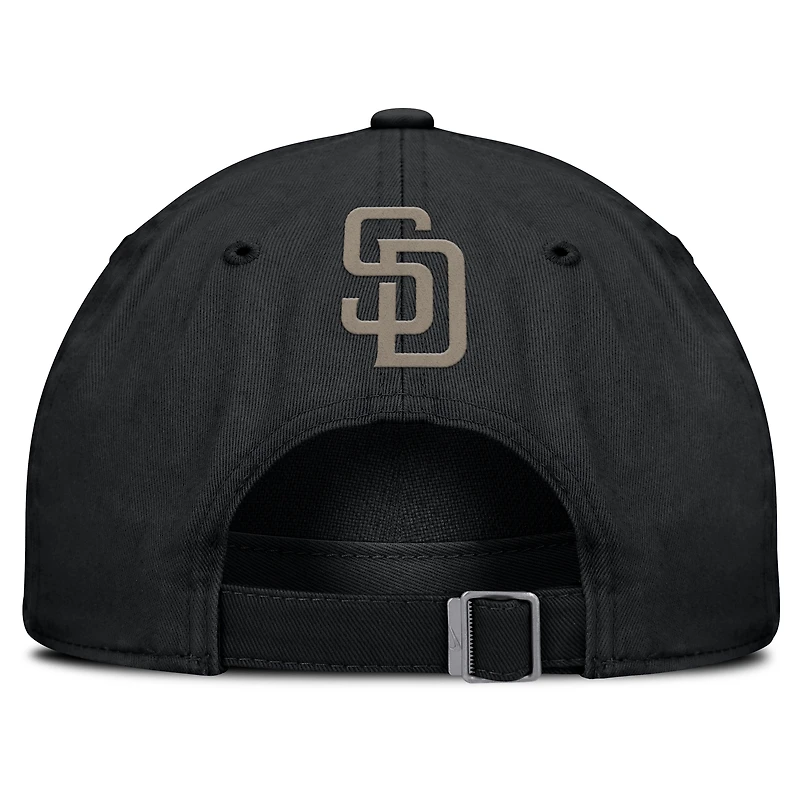 Casquette ajustable Nike noire pour homme, motif camouflage des Padres de San Diego