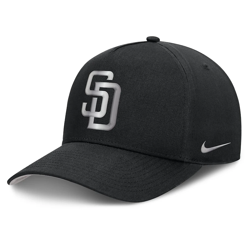 Casquette ajustable Nike noire San Diego Padres Rise Dri-FIT pour homme