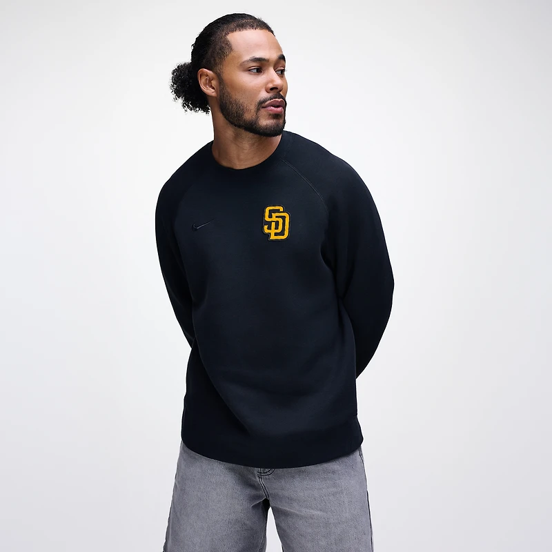 Men's Nike Black San Diego Padres Tech Fleece Raglan Sweatshirt