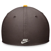 Casquette de performance Nike marron/or San Diego Padres Cooperstown Collection Rewind Swooshflex pour homme