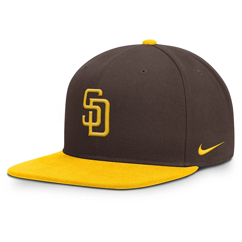 Casquette snapback Nike marron/or San Diego Padres Primetime Pro Dri-FIT pour homme