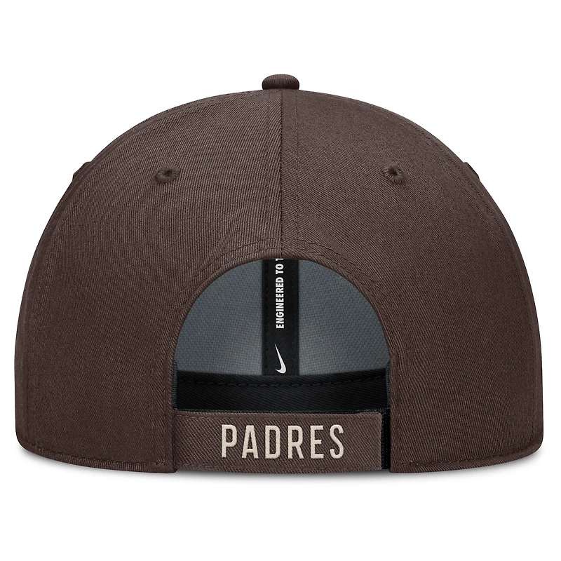 Casquette ajustable Nike Marron/Naturel San Diego Padres Statement Club Performance pour homme