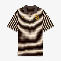 Men's Nike Brown/White San Diego Padres Striped Victory Dri-FIT Polo