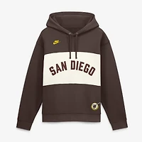 Men's Nike Brown San Diego Padres 1969-1984 Cooperstown Collection Legacy Color-Block Hoodie