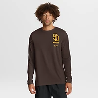 Men's Nike Brown San Diego Padres 2-Hit Legend Dri-FIT Long Sleeve T-Shirt