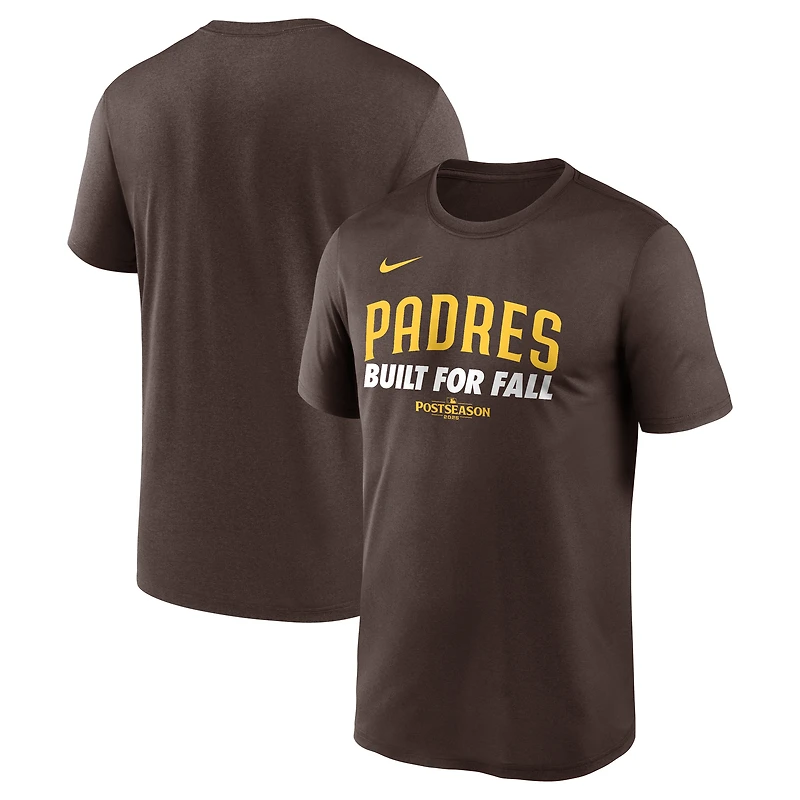 Men's Nike Brown San Diego Padres 2025 MLB Postseason Authentic Collection Legend Dri-FIT T-Shirt