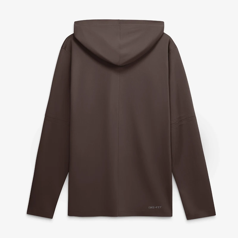 Men's Nike Brown San Diego Padres Authentic Collection Dri-FIT Long Sleeve Hooded T-Shirt