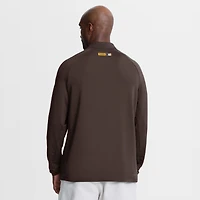 Men's Nike Brown San Diego Padres Authentic Collection Dri-FIT Raglan Half-Zip Pullover
