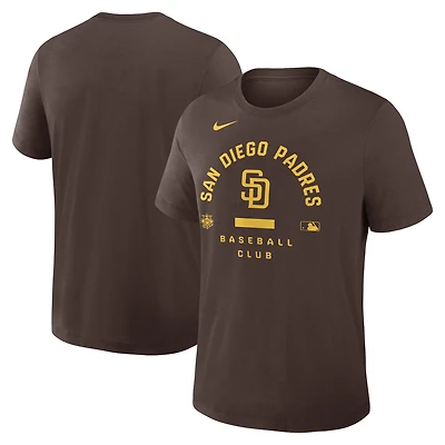 Men's Nike Brown San Diego Padres Authentic Collection Early Work Tri-Blend Dri-FIT T-Shirt