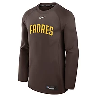 Sweat-shirt Nike marron authentique San Diego Padres Game Time Performance pour homme
