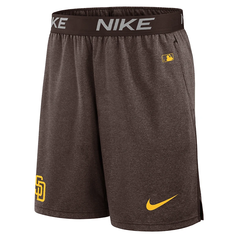 Men's Nike Brown San Diego Padres Authentic Collection Performance Knit Shorts