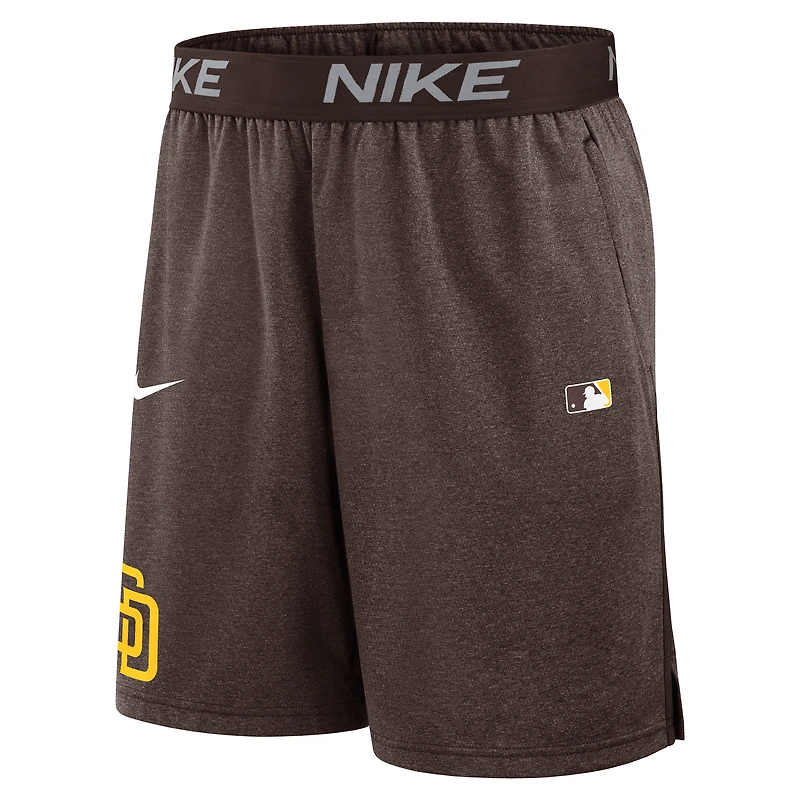 Men's Nike Brown San Diego Padres Authentic Collection Performance Knit Shorts