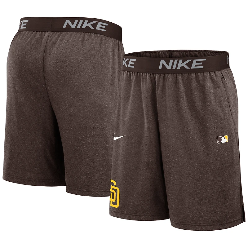 Men's Nike Brown San Diego Padres Authentic Collection Performance Knit Shorts