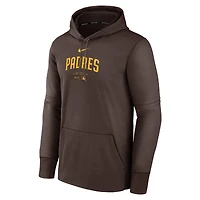 Men's Nike Brown San Diego Padres Authentic Collection Performance Pullover Hoodie