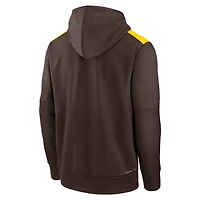 Men's Nike Brown San Diego Padres Authentic Collection Performance Pullover Hoodie