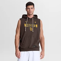 Men's Nike Brown San Diego Padres Authentic Collection Standard Issue Dri-FIT Sleeveless Hoodie