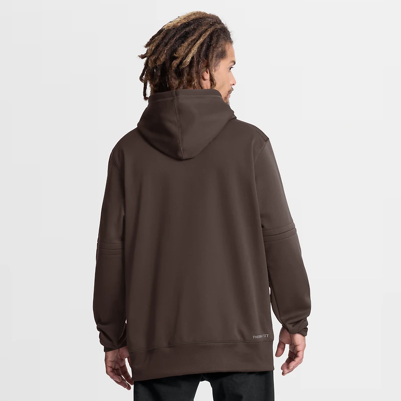 Sweat à capuche Nike Authentic Collection Therma-FIT marron pour homme, San Diego Padres
