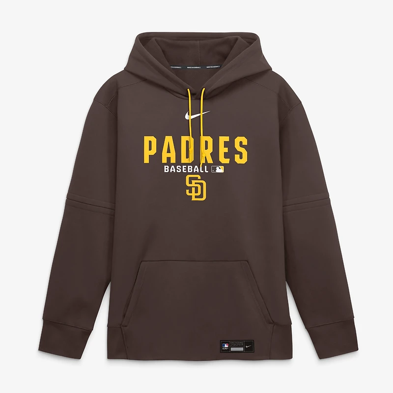 Men's Nike Brown San Diego Padres Authentic Collection Therma-FIT Hoodie