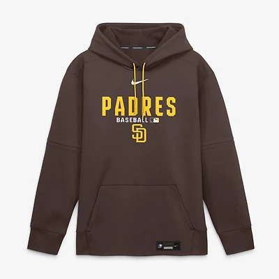 Men's Nike Brown San Diego Padres Authentic Collection Therma-FIT Hoodie