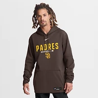 Sweat à capuche Nike Authentic Collection Therma-FIT marron pour homme, San Diego Padres