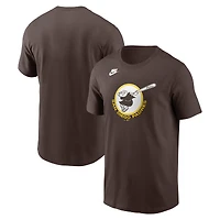 T-shirt Nike marron San Diego Padres Cooperstown Collection pour homme