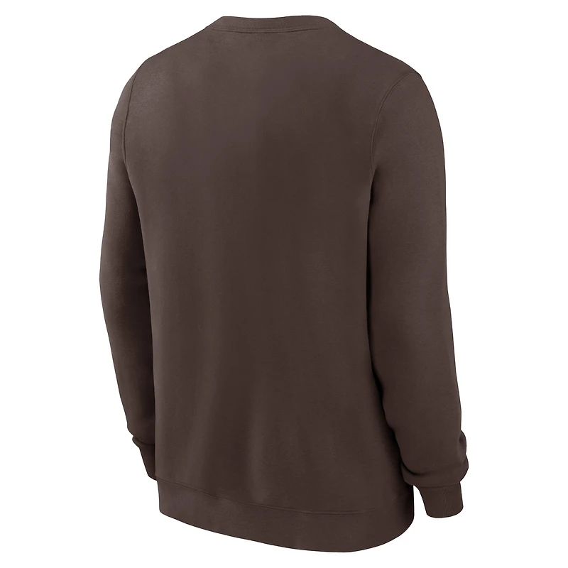 Men's Nike  Brown San Diego Padres Cooperstown Collection Team Shout Out Pullover Sweatshirt