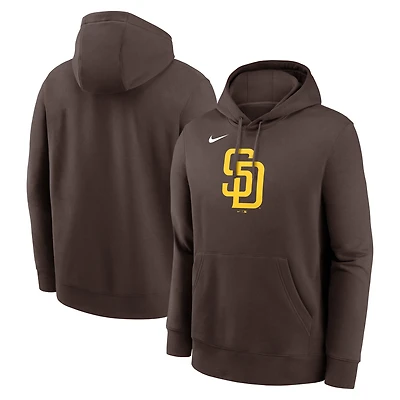 Men's Nike Brown San Diego Padres Logo Club Fleece Hoodie
