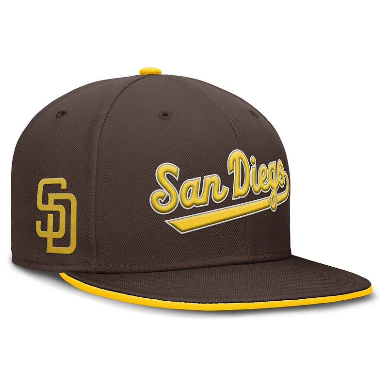 Men's Nike Gold San Diego Padres Cooperstown Dri-FIT Round Bill True Fitted Hat