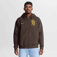 Men's Nike Brown San Diego Padres Primetime Lockup Full-Zip Hoodie