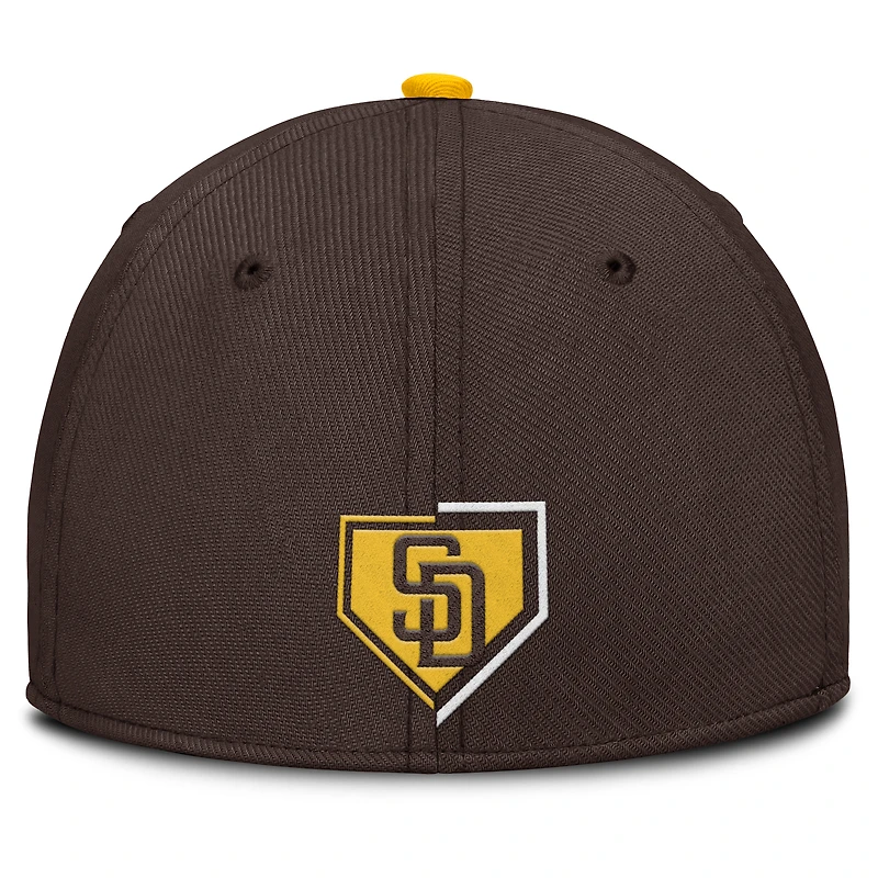 Casquette Nike marron San Diego Padres Primetime Rise Dri-FIT Flex pour homme