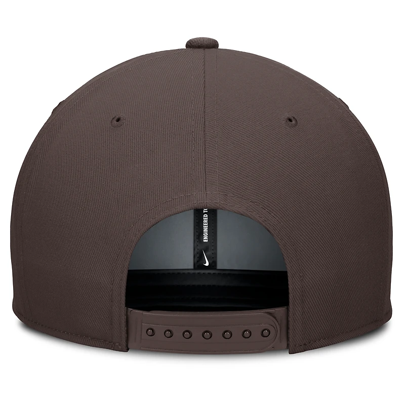Casquette Snapback Nike Pro Performance marron pour homme des San Diego Padres