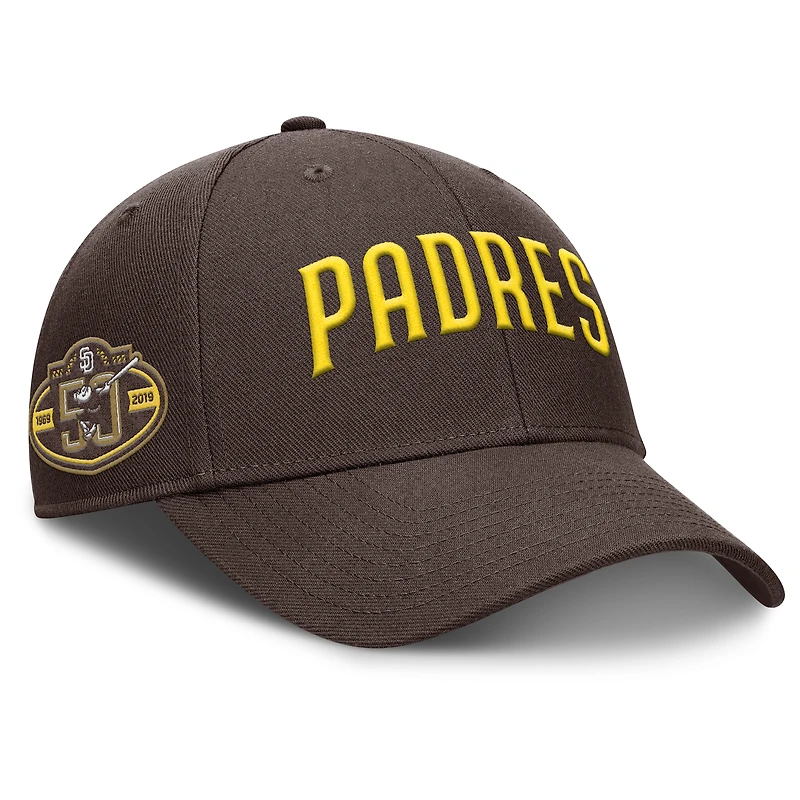 Casquette ajustable Nike Brown San Diego Padres Rise Gaberdine pour homme